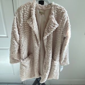 Faux Fur Wrap/Jacket - Size XS - Light Taupe Color
